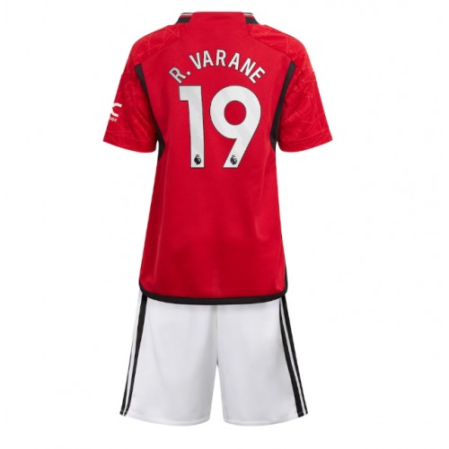 Maillot de foot Manchester United Raphael Varane #19 Domicile enfant 2023-24 Manches Courte (+ pantalon court)